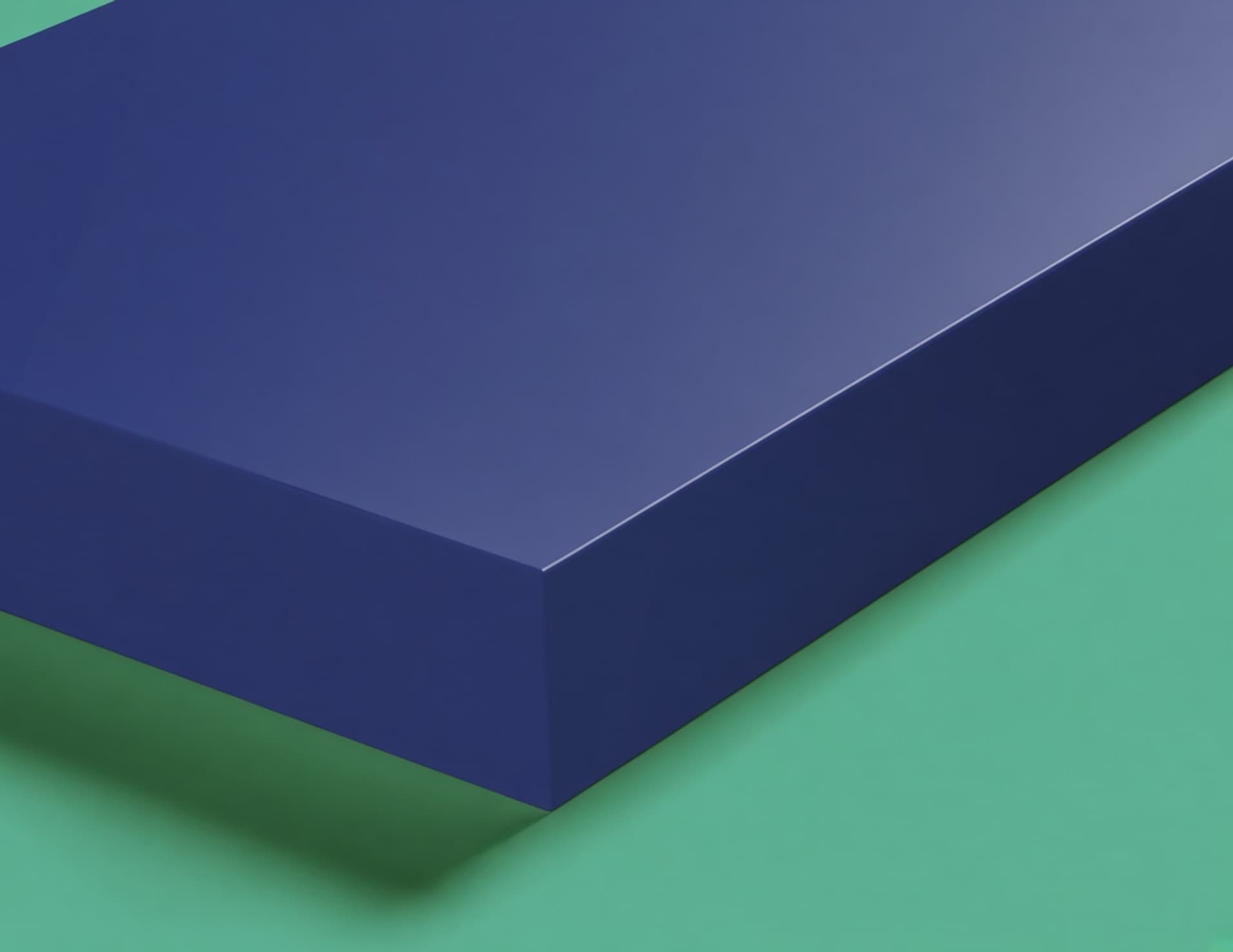 Blue blocks on a green surface